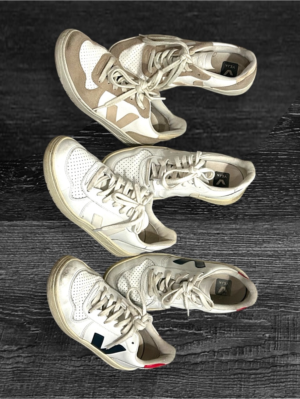 Veja V-10 Leather Sneaker Bundle 3 pairs